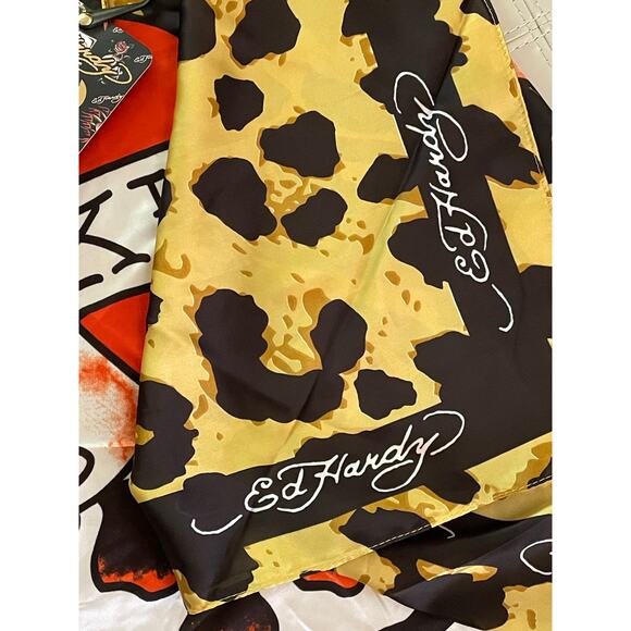 Ed Hardy Giant Love Kills Slowly Scarf New - Picture 4 of 4